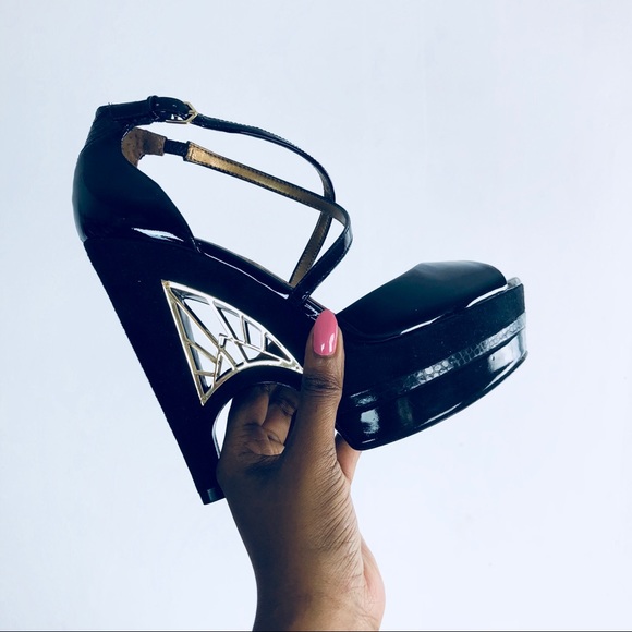 SAM EDELMAN platform patent leather heels - Picture 6 of 9